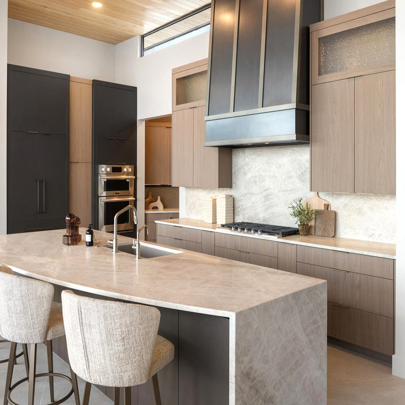 Custom European-style kitchen cabinetry